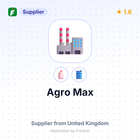Agro Max – summary card, no photo uploaded yet