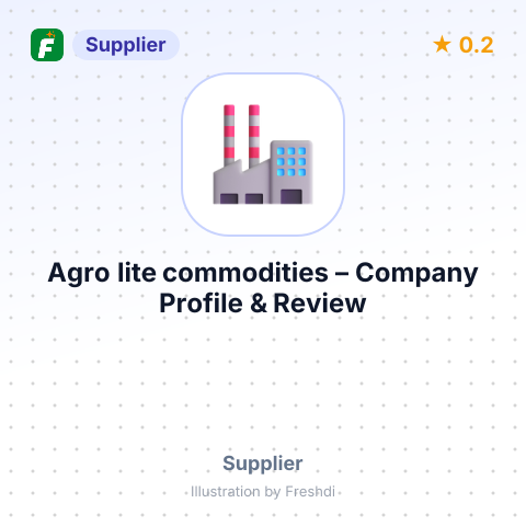 Agro lite commodities – summary card, no photo uploaded yet