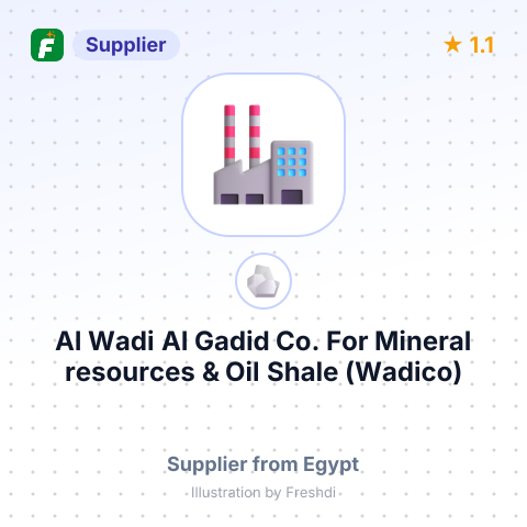 Al Wadi Al Gadid Co. For Mineral resources & Oil Shale (Wadico) – summary card, no photo uploaded yet