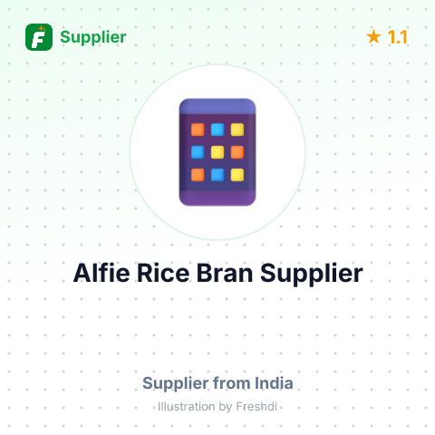 Alfie Rice Bran Supplier  – summary card, no photo uploaded yet