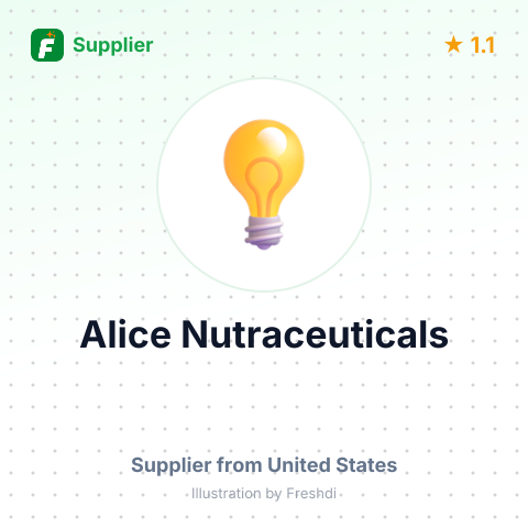Alice Nutraceuticals – summary card, no photo uploaded yet