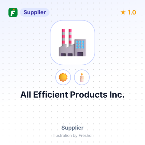 All Efficient Products Inc. – summary card, no photo uploaded yet
