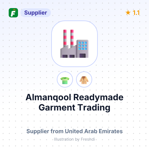 Almanqool Readymade Garment Trading – summary card, no photo uploaded yet