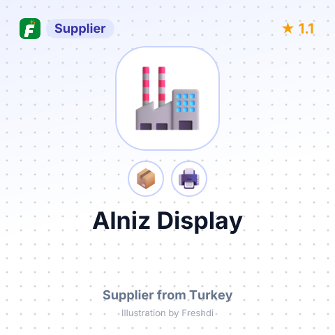 Alniz Display – summary card, no photo uploaded yet