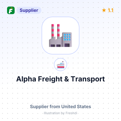 Alpha Freight & Transport – summary card, no photo uploaded yet