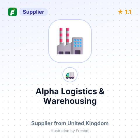 Alpha Logistics & Warehousing – summary card, no photo uploaded yet