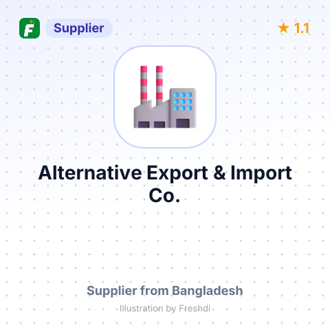 Alternative Export & Import Co. – summary card, no photo uploaded yet
