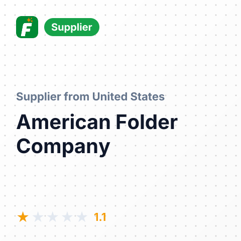 American Folder Company – summary card, no photo uploaded yet