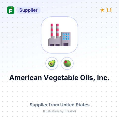 American Vegetable Oils, Inc.  – summary card, no photo uploaded yet