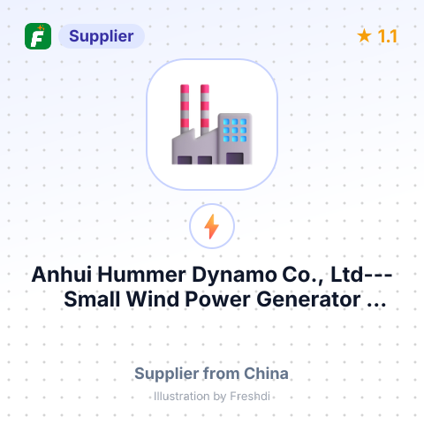 Anhui Hummer Dynamo Co., Ltd---Small Wind Power Generator Provider – summary card, no photo uploaded yet