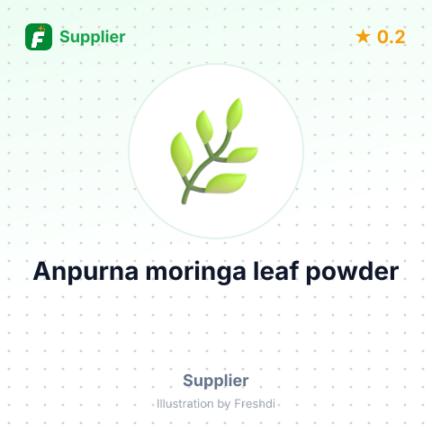Anpurna moringa leaf powder – summary card, no photo uploaded yet