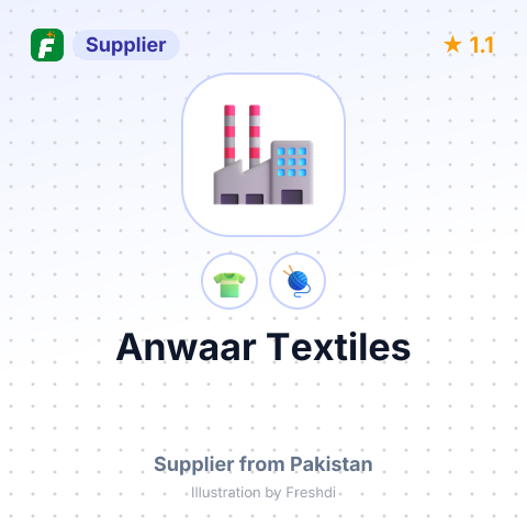 Anwaar Textiles – summary card, no photo uploaded yet