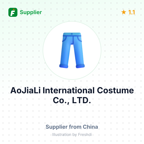AoJiaLi International Costume Co., LTD. – summary card, no photo uploaded yet