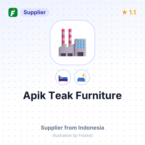 Apik Teak Furniture – summary card, no photo uploaded yet