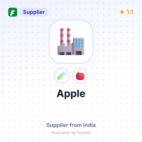 Apple  – summary card, no photo uploaded yet