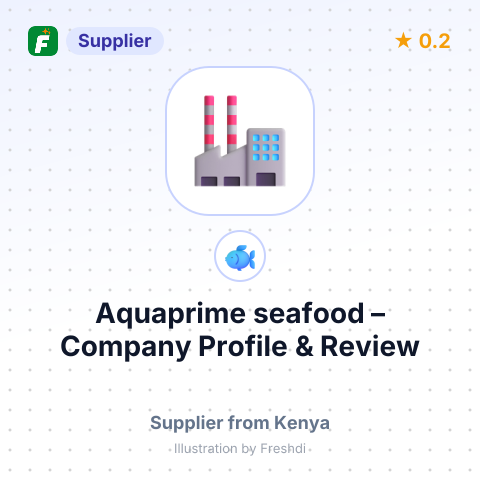 Aquaprime seafood – summary card, no photo uploaded yet