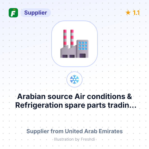 Arabian source Air conditions & Refrigeration spare parts trading LLC – summary card, no photo uploaded yet