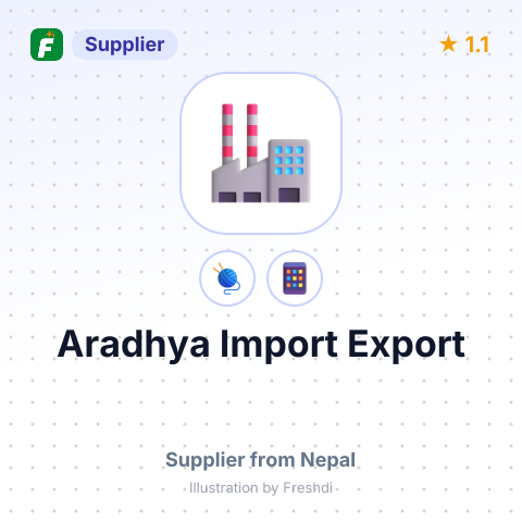 Aradhya Import Export  – summary card, no photo uploaded yet