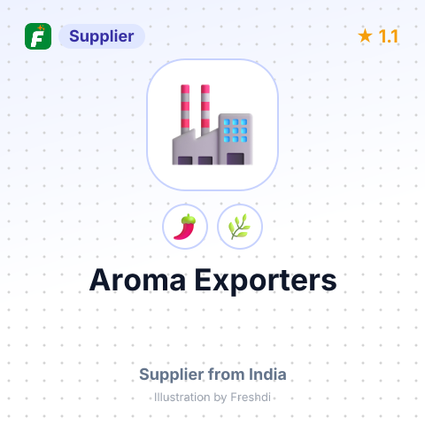 Aroma Exporters  – summary card, no photo uploaded yet