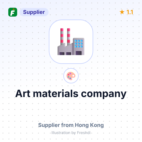 Art materials company – summary card, no photo uploaded yet