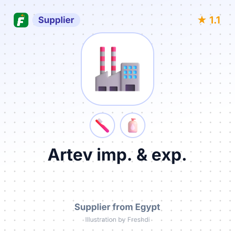 Artev imp. & exp. – summary card, no photo uploaded yet
