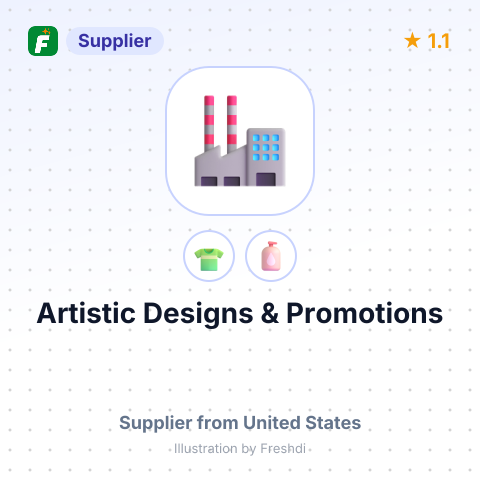 Artistic Designs & Promotions – summary card, no photo uploaded yet