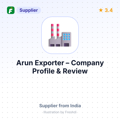 Arun Exporter – summary card, no photo uploaded yet