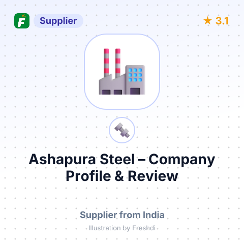 Ashapura Steel – summary card, no photo uploaded yet
