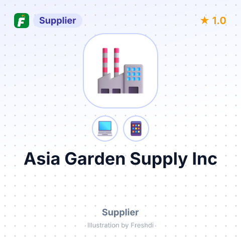 Asia Garden Supply Inc – summary card, no photo uploaded yet
