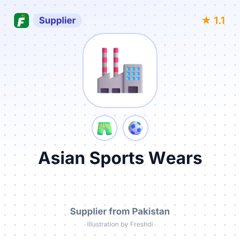 Asian Sports Wears – summary card, no photo uploaded yet
