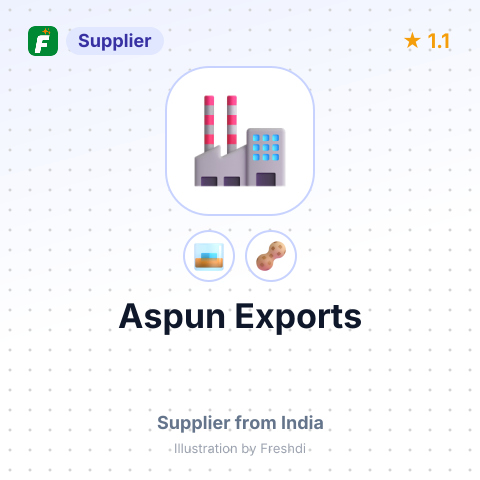 Aspun Exports  – summary card, no photo uploaded yet
