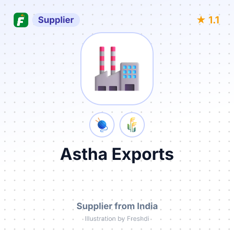 Astha Exports  – summary card, no photo uploaded yet