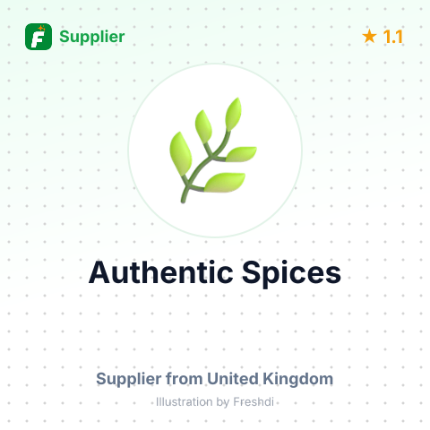 Authentic Spices – summary card, no photo uploaded yet
