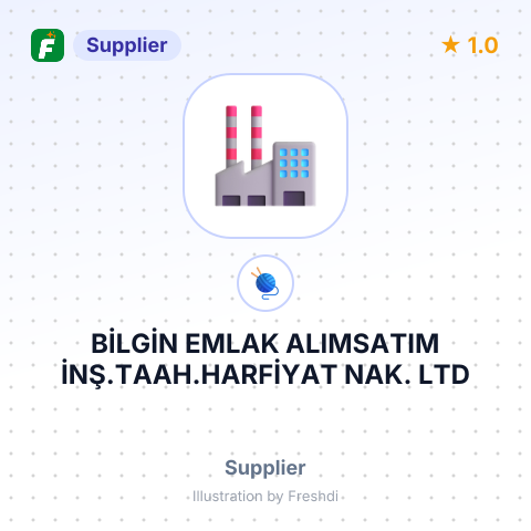BİLGİN EMLAK ALIMSATIM İNŞ.TAAH.HARFİYAT NAK. LTD – summary card, no photo uploaded yet