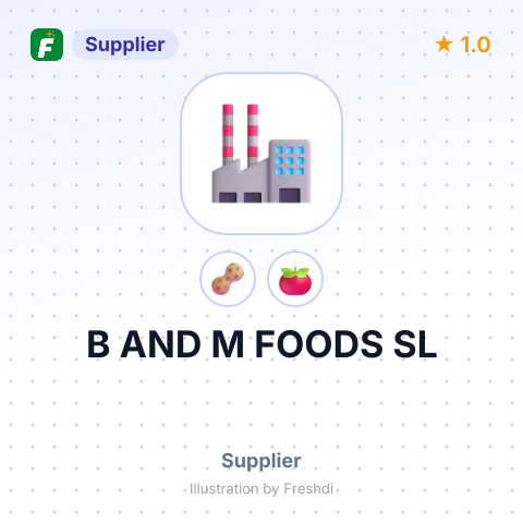 B AND M FOODS SL – summary card, no photo uploaded yet