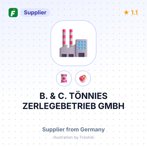 B. & C. TÖNNIES ZERLEGEBETRIEB GMBH – summary card, no photo uploaded yet