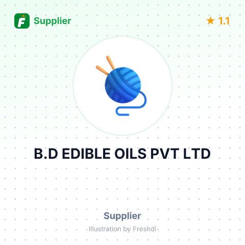 B.D EDIBLE OILS PVT LTD – summary card, no photo uploaded yet