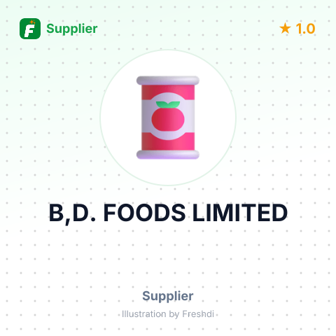 B,D. FOODS LIMITED – summary card, no photo uploaded yet