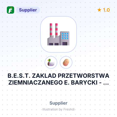 B.E.S.T. ZAKLAD PRZETWORSTWA ZIEMNIACZANEGO E. BARYCKI - B. BARYCKI – summary card, no photo uploaded yet