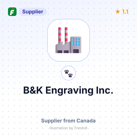 B&K Engraving Inc. – summary card, no photo uploaded yet