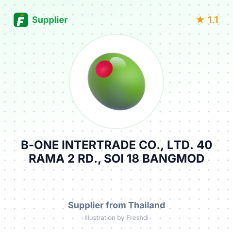B-ONE INTERTRADE CO., LTD. 40 RAMA 2 RD., SOI 18 BANGMOD – summary card, no photo uploaded yet