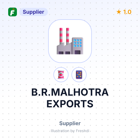 B.R.MALHOTRA EXPORTS – summary card, no photo uploaded yet