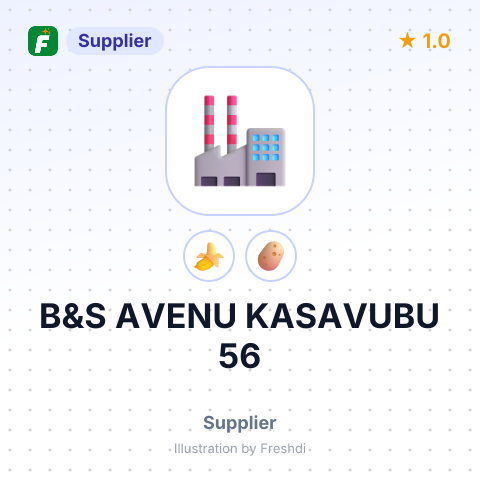 B&S AVENU KASAVUBU 56 – summary card, no photo uploaded yet