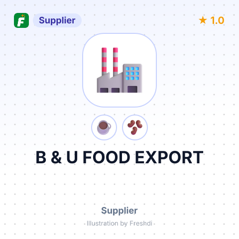 B & U FOOD EXPORT – summary card, no photo uploaded yet
