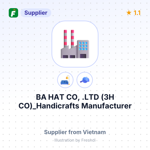 BA HAT CO, .LTD (3H CO)_Handicrafts Manufacturer – summary card, no photo uploaded yet