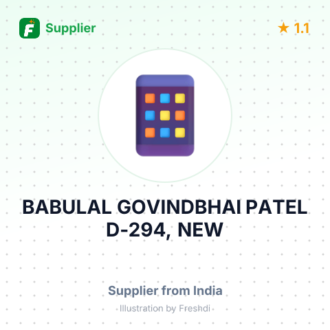 BABULAL GOVINDBHAI PATEL D-294, NEW – summary card, no photo uploaded yet