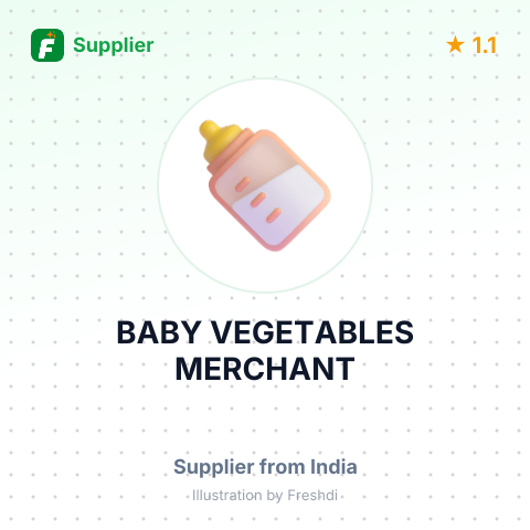 BABY VEGETABLES MERCHANT – summary card, no photo uploaded yet
