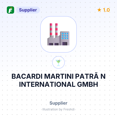 BACARDI MARTINI PATRÃ N INTERNATIONAL GMBH – summary card, no photo uploaded yet