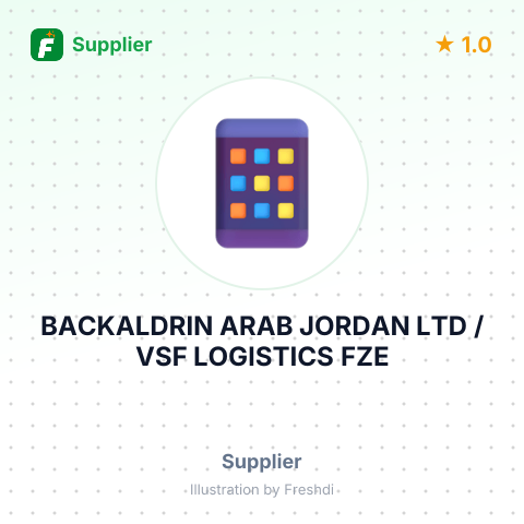 BACKALDRIN ARAB JORDAN LTD / VSF LOGISTICS FZE – summary card, no photo uploaded yet