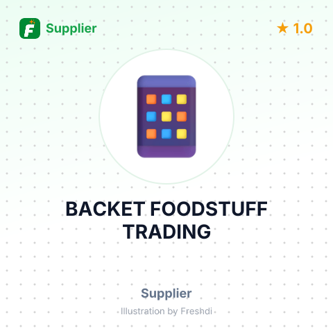 BACKET FOODSTUFF TRADING – summary card, no photo uploaded yet